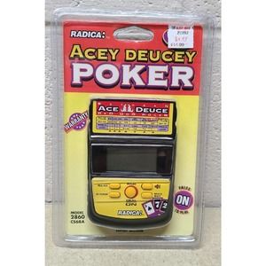 NEW Radica Electronic Handheld Acey Deucey Poker 2860 CS6BA Toy Game Deuce
